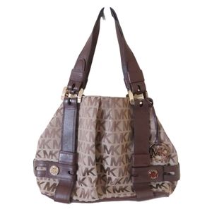 Michael Michael Kors Brown Leather Shoulder Handbag Purse Tote Bag